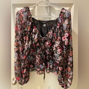 Express Black floral Large